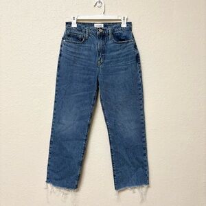 Frame Le Jane Crop Fray in Caramia Blue Denim Jeans Size 26